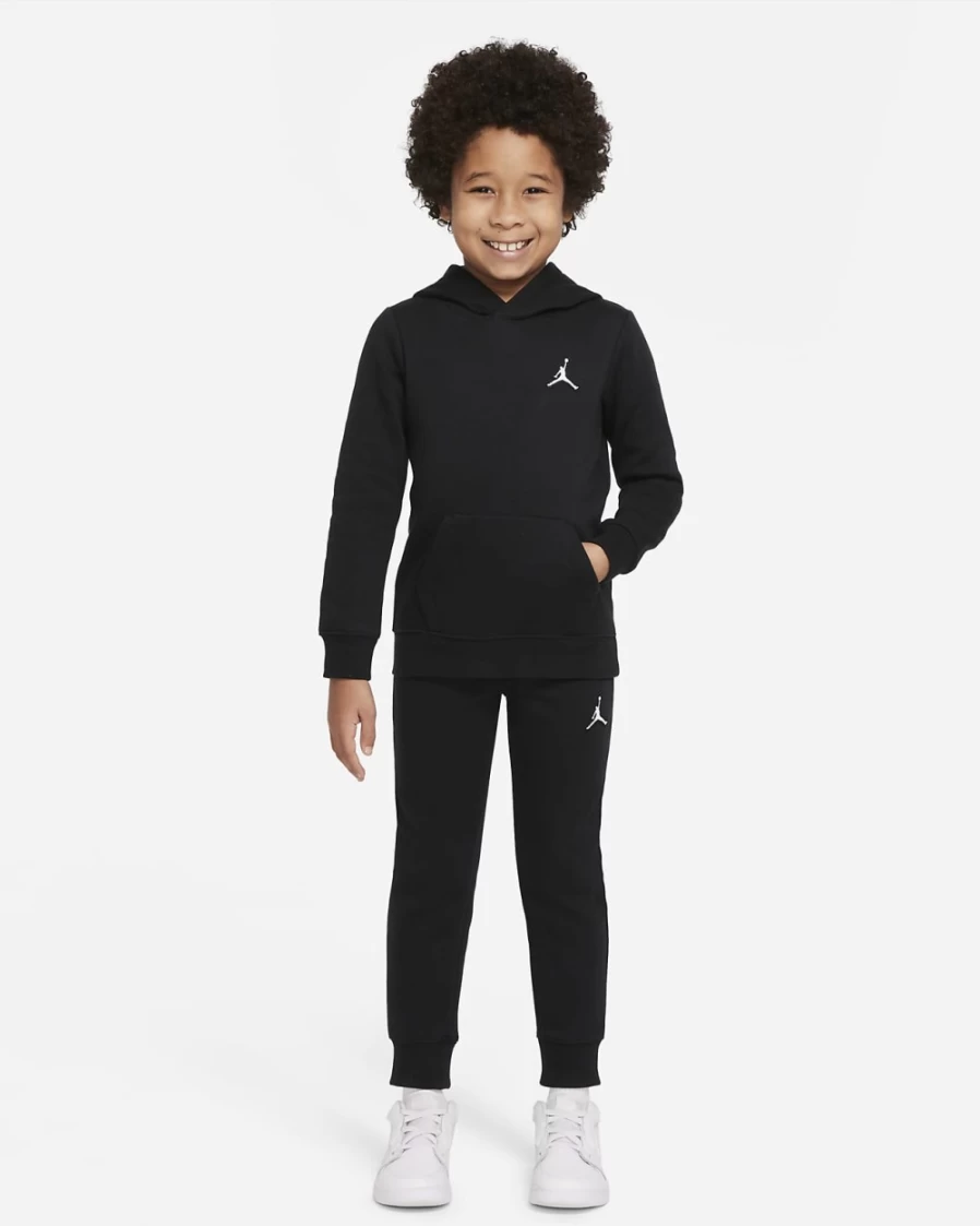 Nike Jordan Boys' Black Hoodie and Pants Set for Little Kids