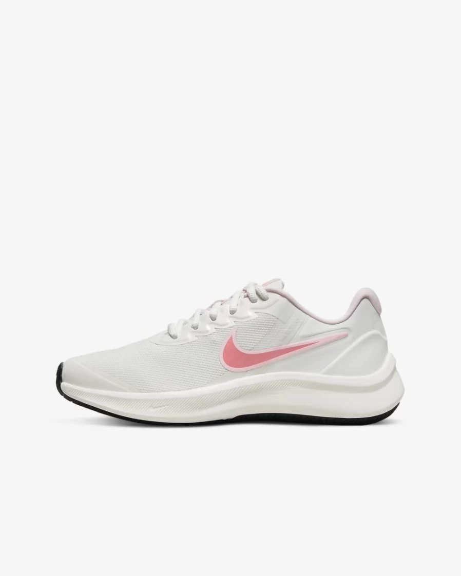 Nike Star Runner 3 SE Big Kids' Road Running Shoes for Girls - Summit White/Pink Foam/Black/Pink Gaze