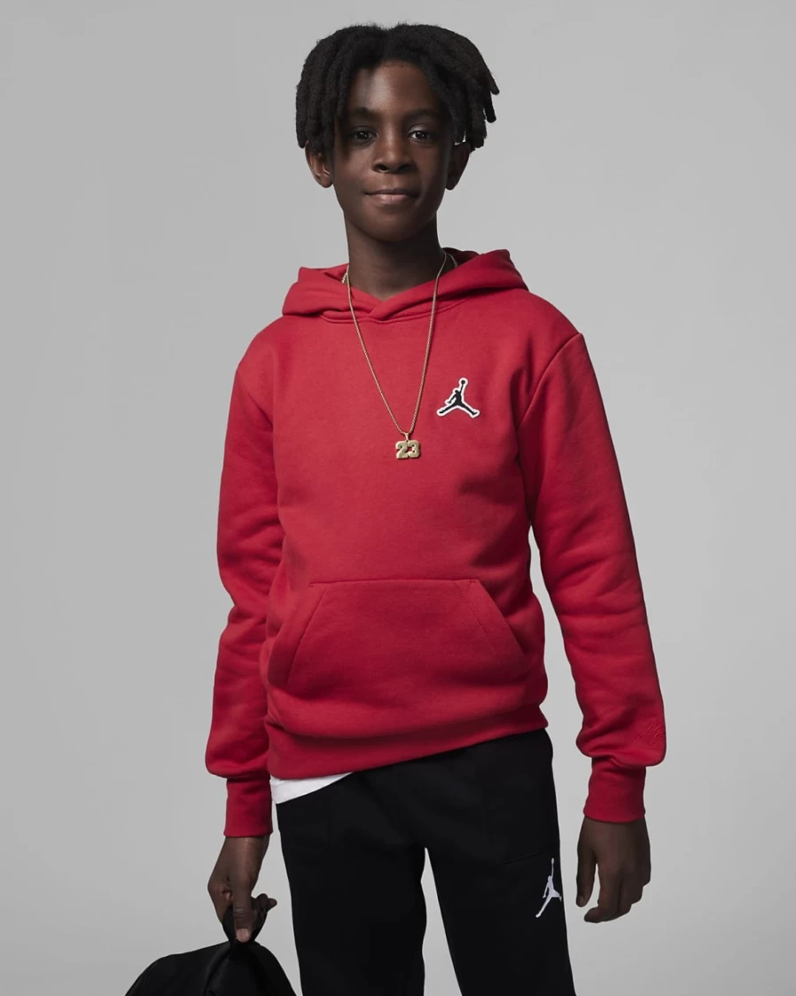 Nike Boys' Gym Red Jordan Pullover Hoodie - Big Kids' Sweatshirt