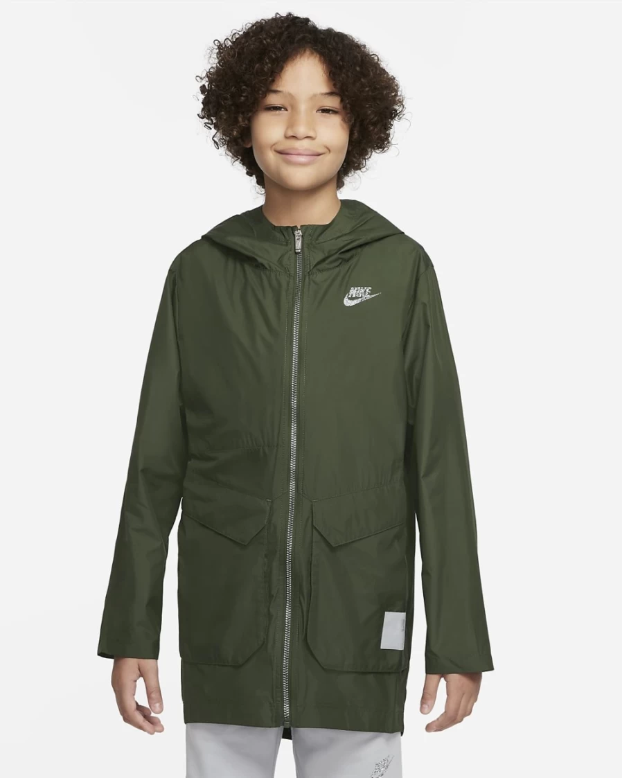 Nike Sportswear Kids Pack Utility Big Boys' Jacket in Carbon Green