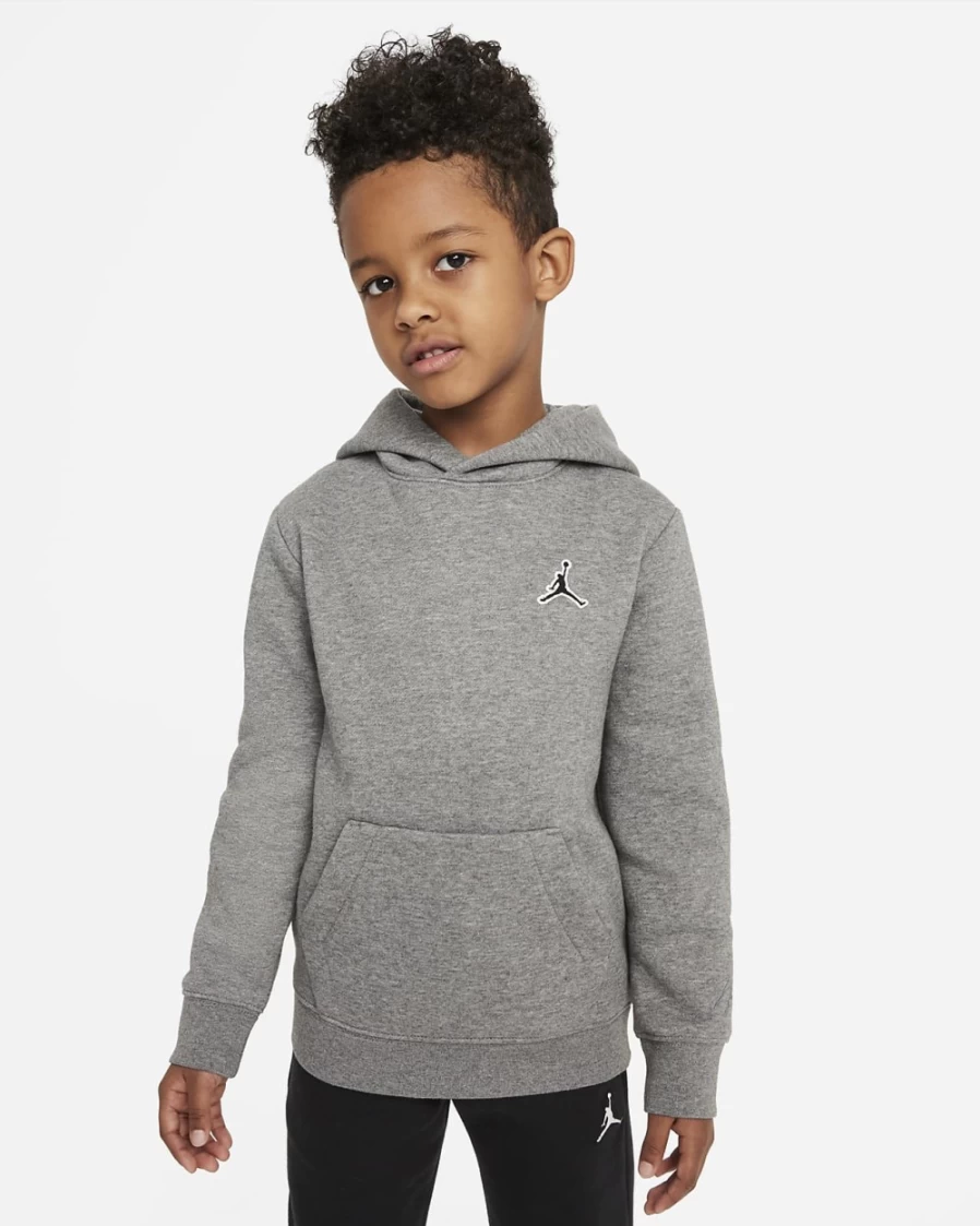 Nike Jordan Boys' Carbon Heather Pullover Hoodie for Little Kids
