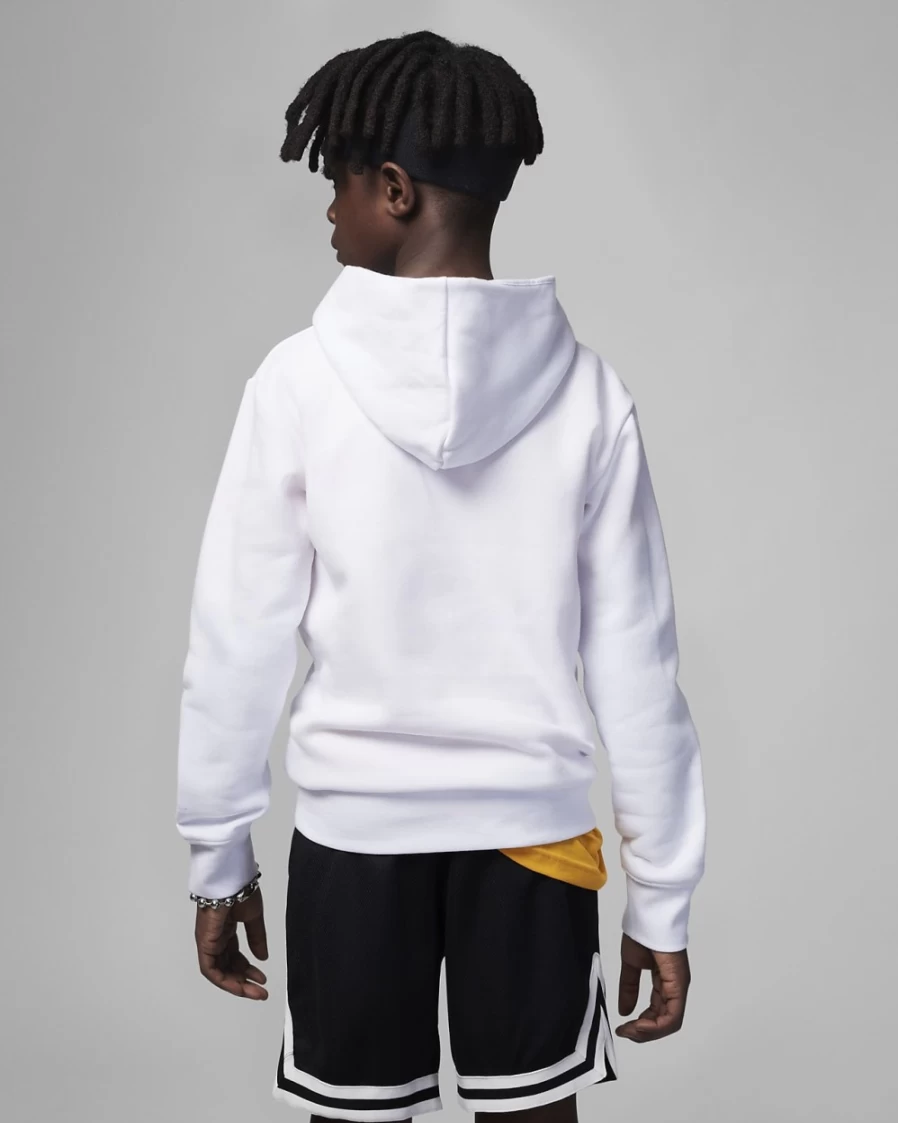 Nike Jordan Boys' White Pullover Hoodie - Big Kids' Sweatshirt