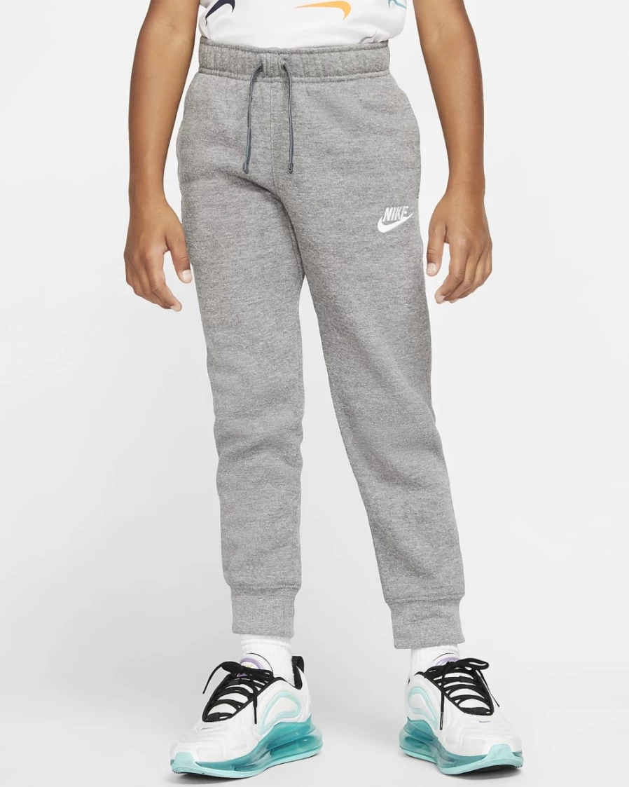 Nike Boys' Club Fleece Joggers - Carbon Heather Sportswear Pants for Kids