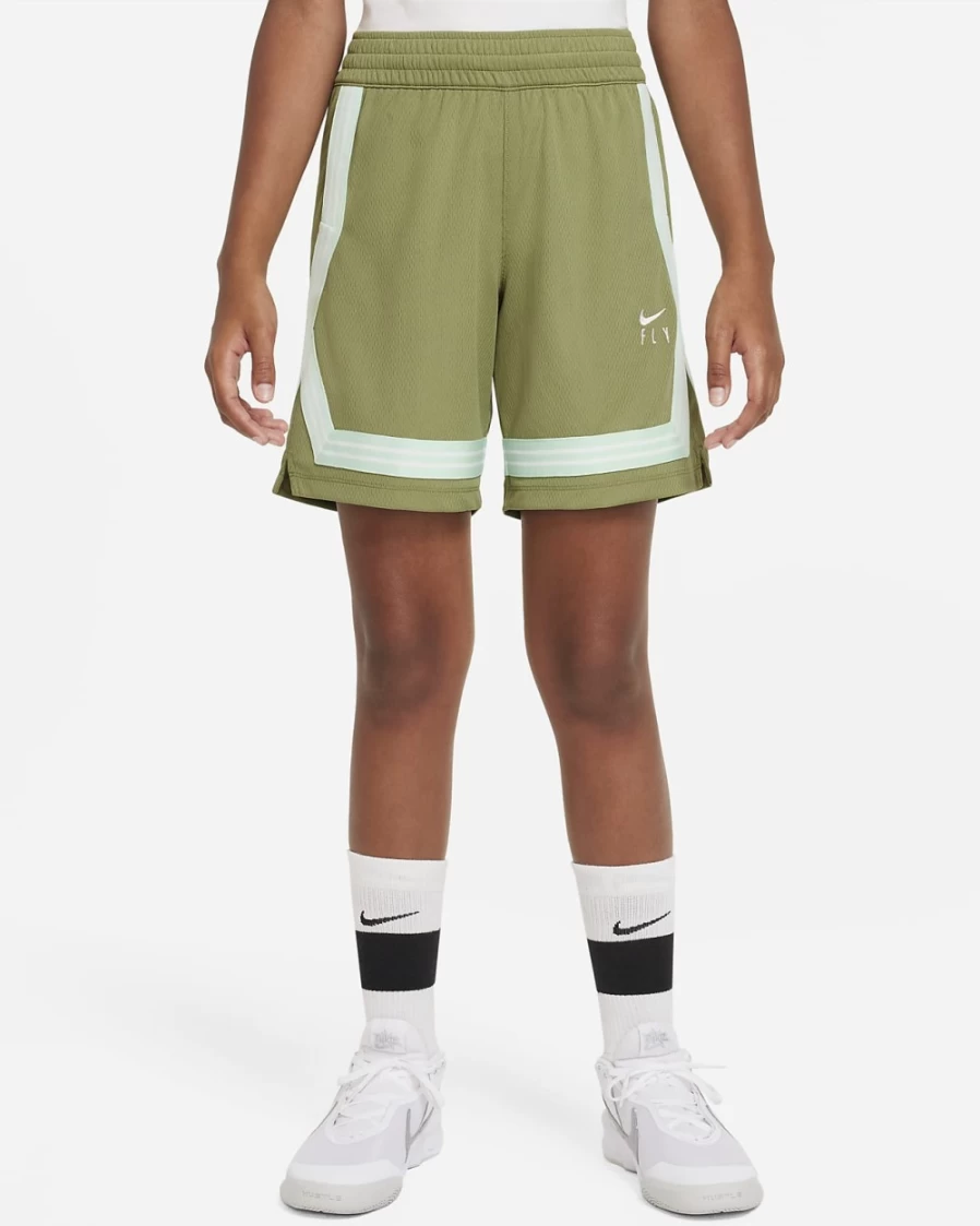 Nike Fly Crossover Big Kids' Girls' Training Shorts in Alligator/White