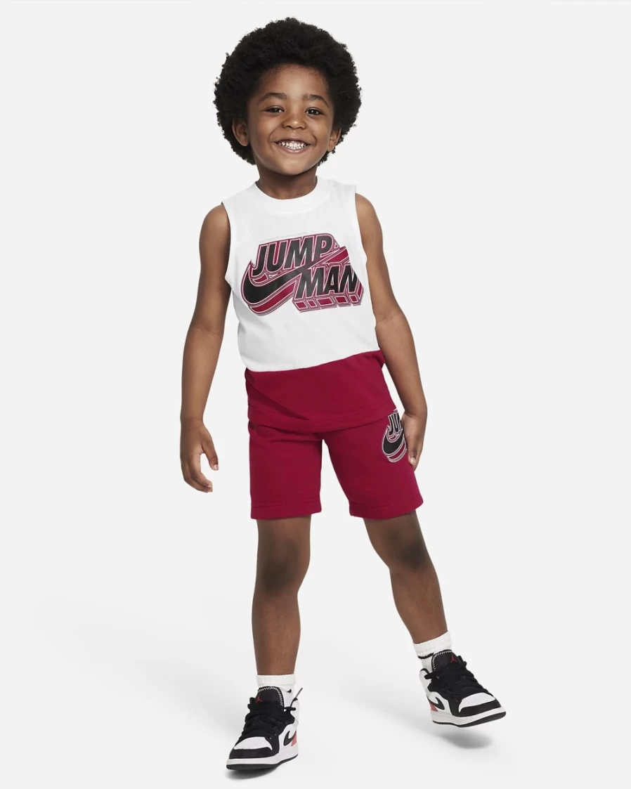 Nike Jordan Gym Red Boys' Tank Top and Shorts Athletic Set
