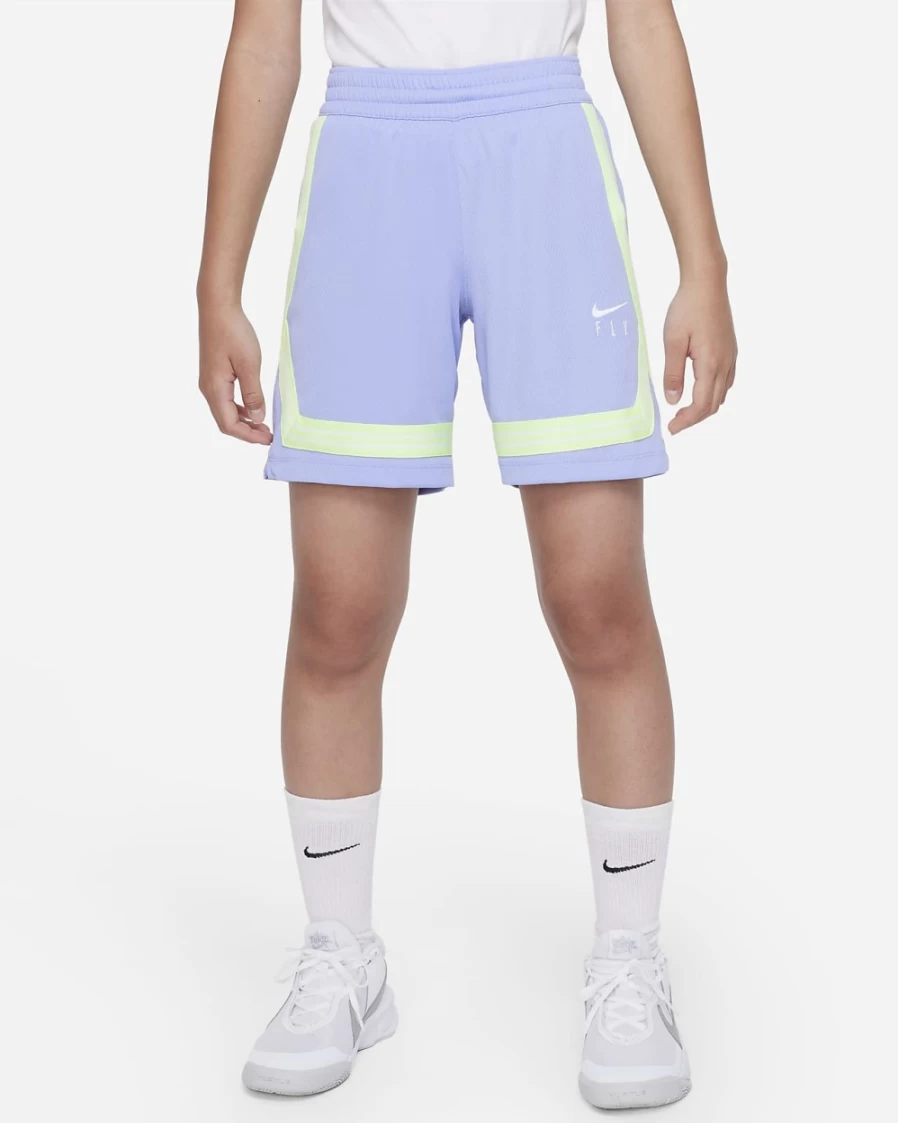 Nike Fly Crossover Girls' Light Thistle/White Training Shorts for Big Kids