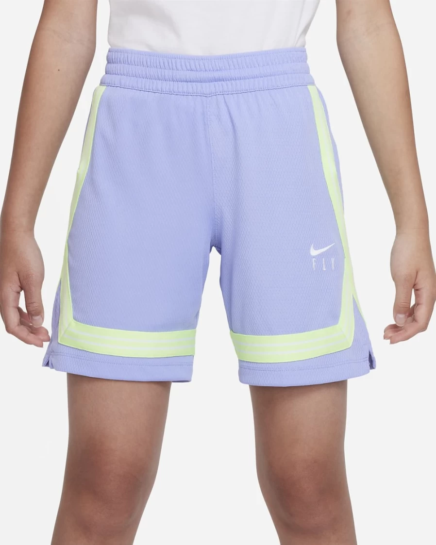 Nike Fly Crossover Girls' Light Thistle/White Training Shorts for Big Kids