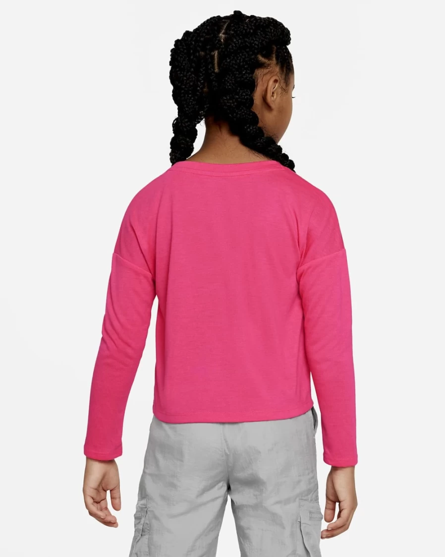 Nike Icon Clash Long Sleeve T-Shirt for Girls - Hyper Pink Tee