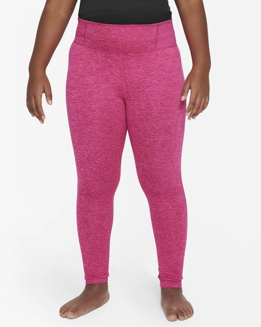 Nike Dri-FIT Yoga Leggings for Girls - Pinksicle/Rush Pink/Heather - Extended Sizes