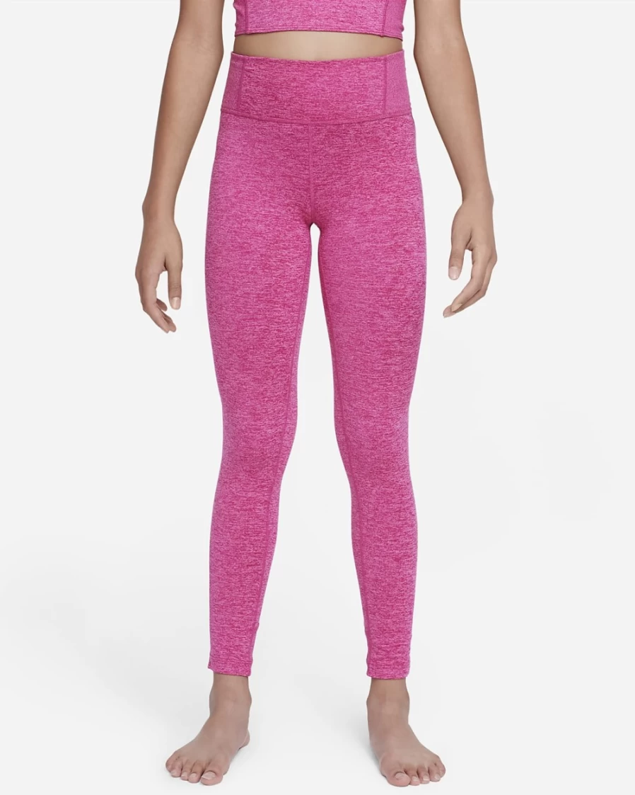 Nike Dri-FIT Yoga Leggings for Girls - Pinksicle/Rush Pink/Heather - Big Kids' Athletic Wear