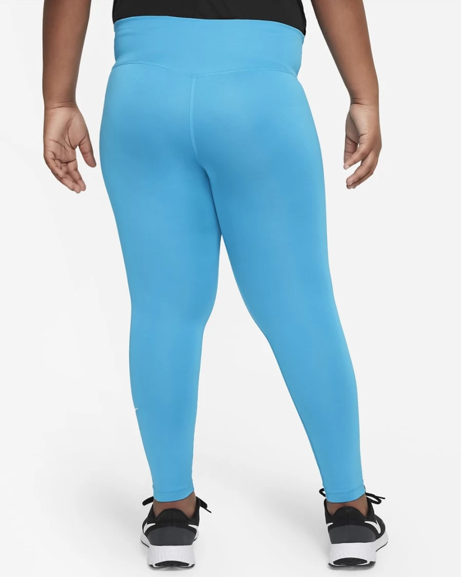 Nike Dri-FIT One Big Kids' Girls' Leggings - Laser Blue/White - Extended Size