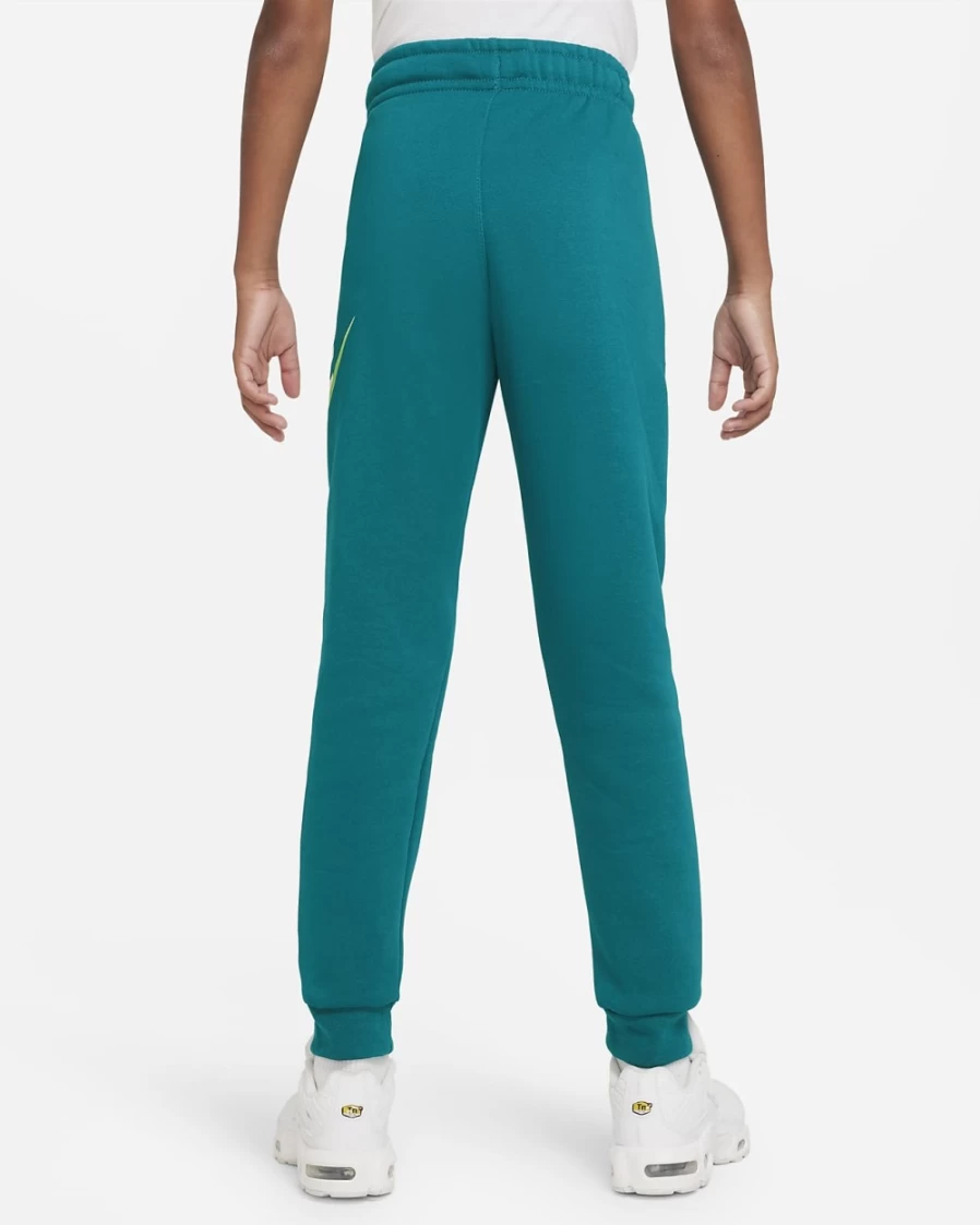 Nike Boys' Sportswear Club Fleece Pants - Bright Spruce, White & Barely Volt Color