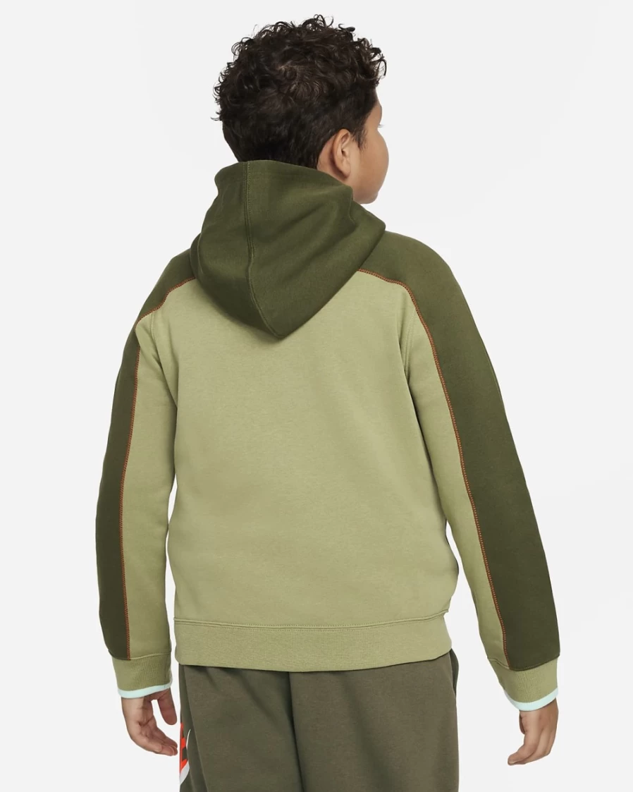 Nike Boys' Rough Green Alligator Mint Foam Full-Zip Hoodie - Big Kids' Sportswear Extended Size