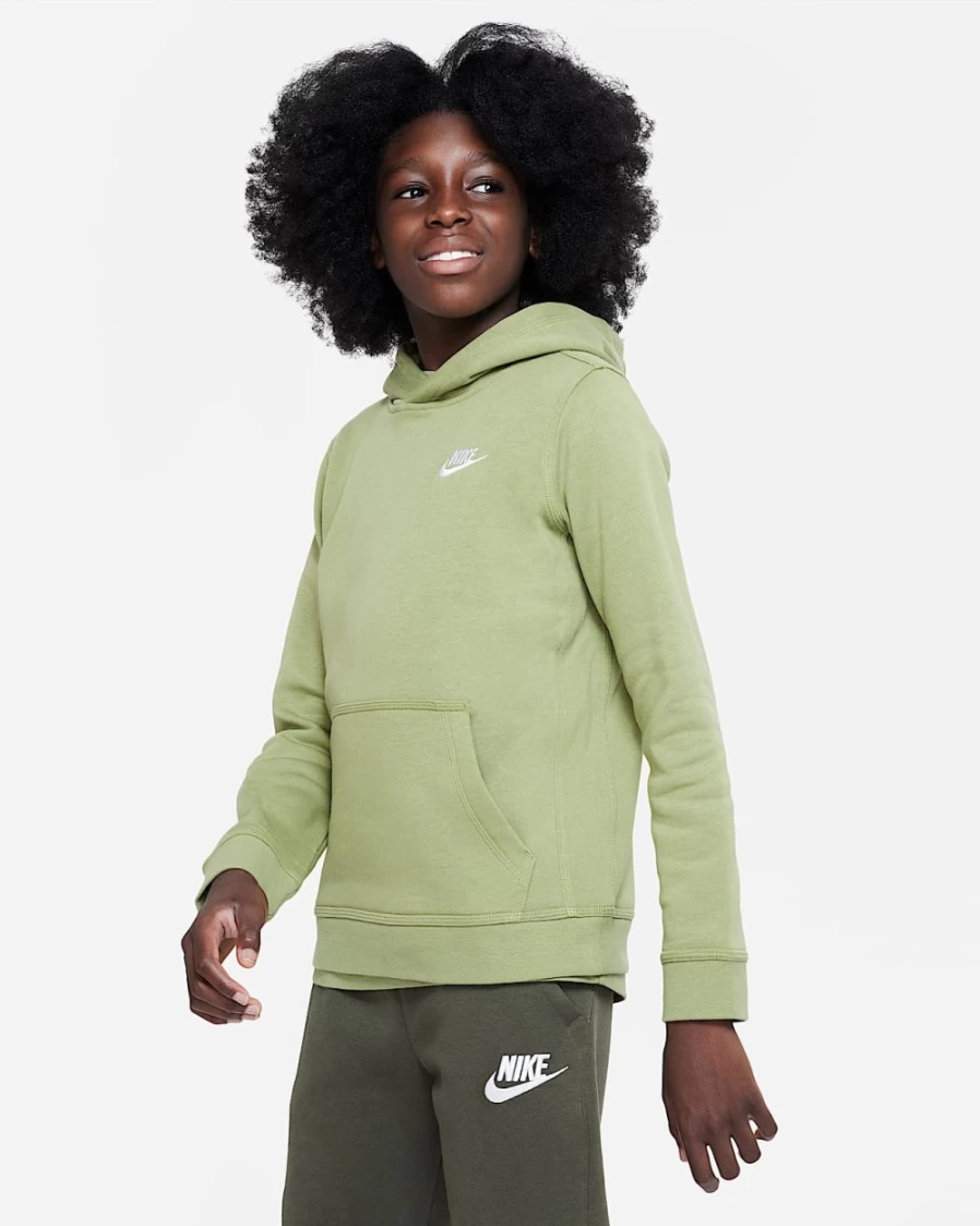 Nike Boys' Alligator/White Sportswear Club Fleece Pullover Hoodie
