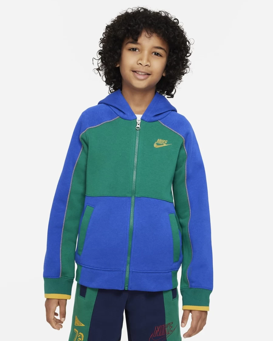 Nike Boys' Game Royal Full-Zip Hoodie - Sportswear Big Kids' Athletic Sweatshirt
