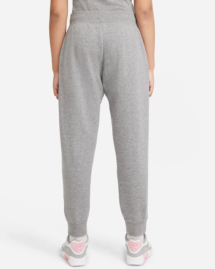 Nike Sportswear Club Fleece Sweatpants for Girls - Carbon Heather/White Comfortable Kids' Pants