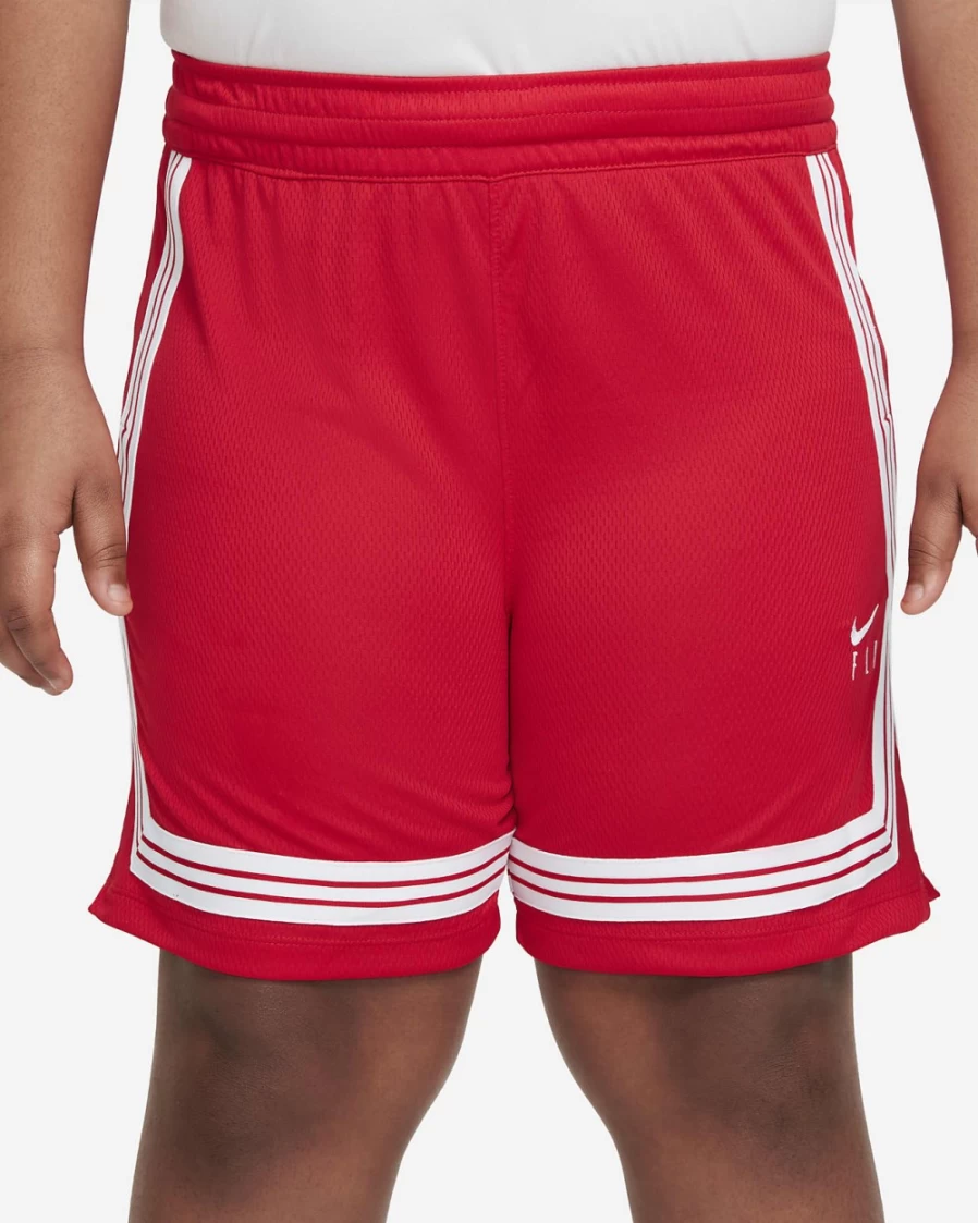 Nike Dri-FIT Fly Crossover Girls' Training Shorts - University Red/White - Big Kids' Extended Size