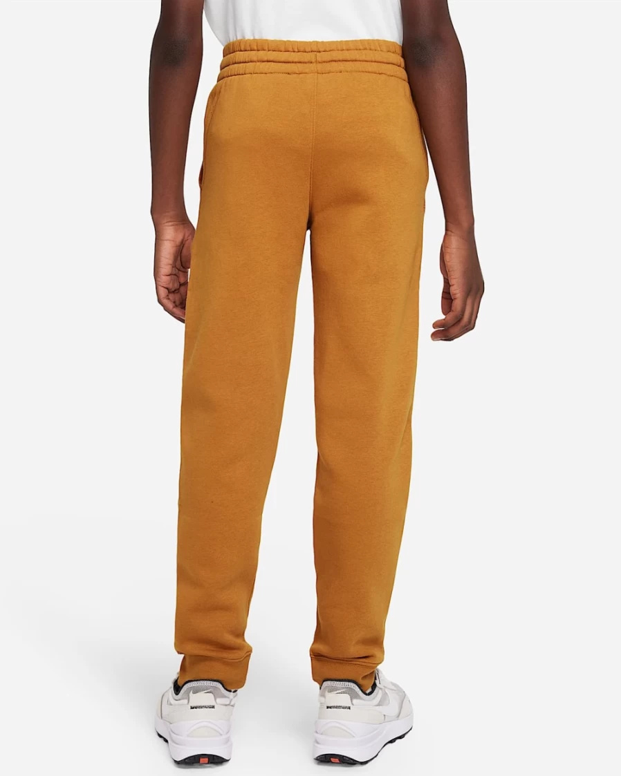 Nike Boys' Sportswear Club Fleece Pants in Desert Ochre & White