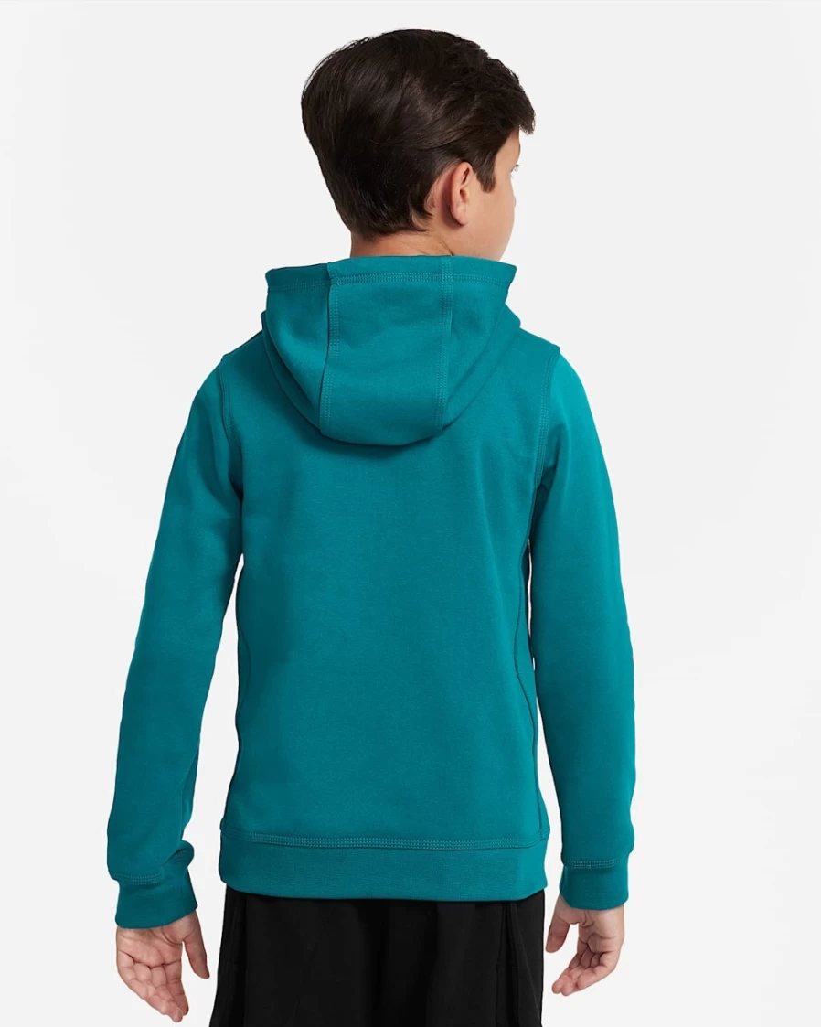 Nike Boys' Bright Spruce/White/Barely Volt Sportswear Club Fleece Pullover Hoodie