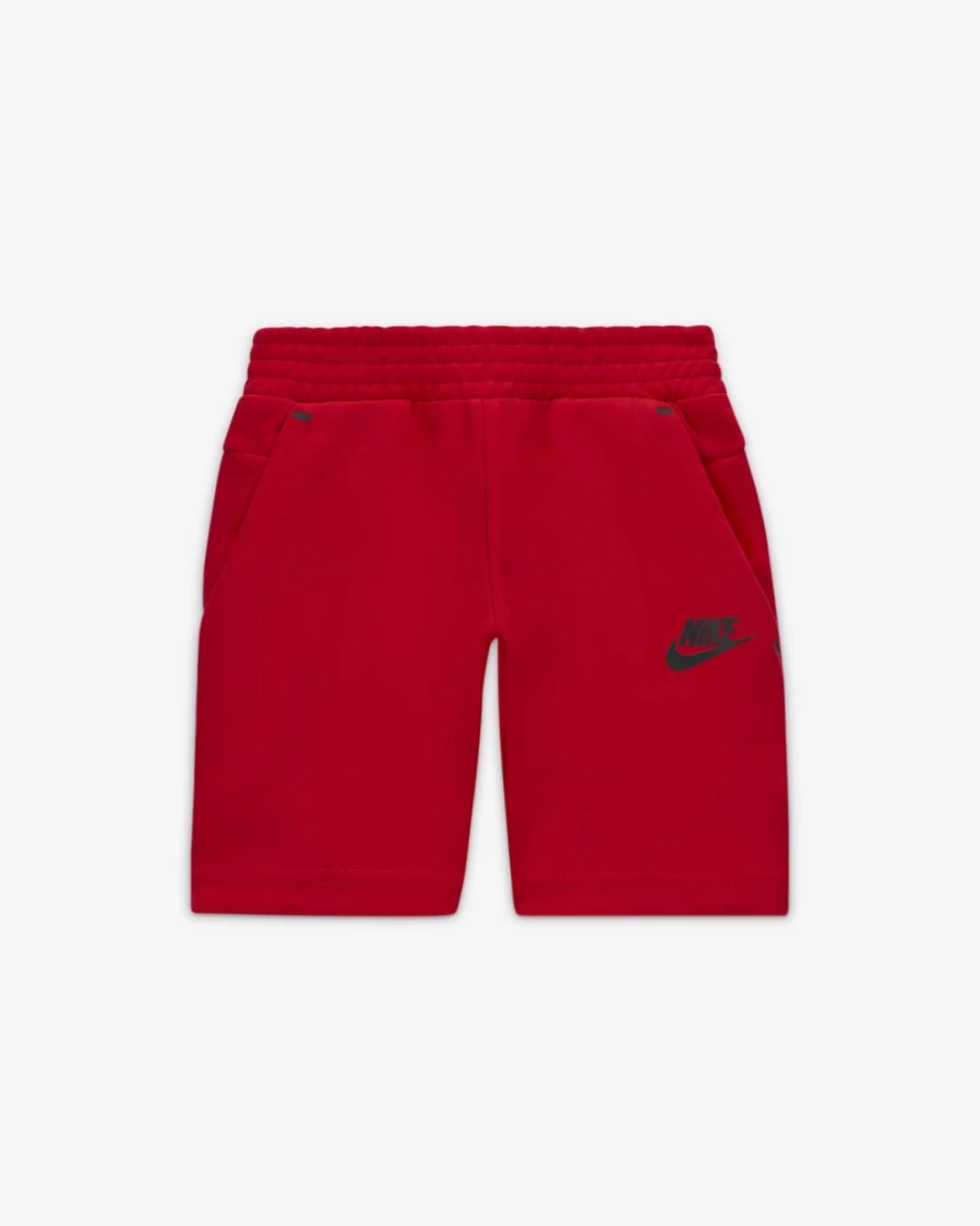 Nike Boys' Tech Fleece Shorts in University Red - Sportswear for Toddlers