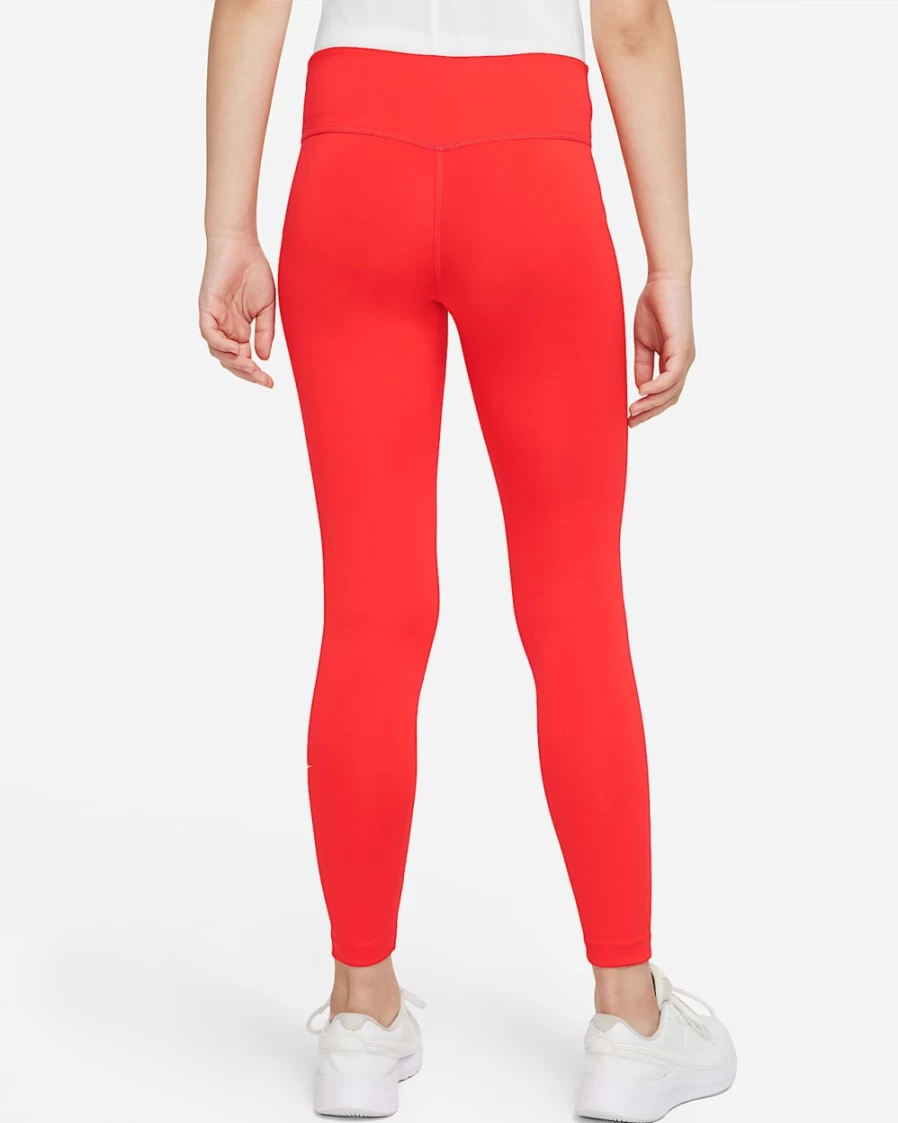 Nike Dri-FIT One Big Kids' Girls' Leggings - Light Crimson/White Athletic Training Pants