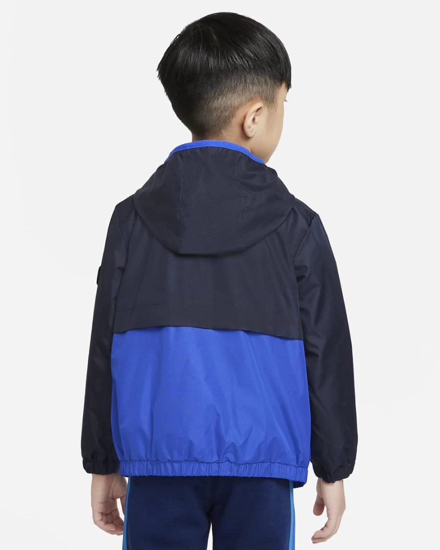 Nike Obsidian Windrunner Full-Zip Jacket for Boys - Lightweight Sports Running Jacket