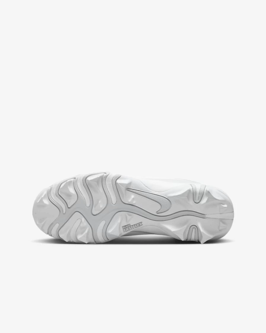 Nike Vapor Edge Shark 2 Football Cleats for Boys - White/Pure Platinum/Metallic Silver