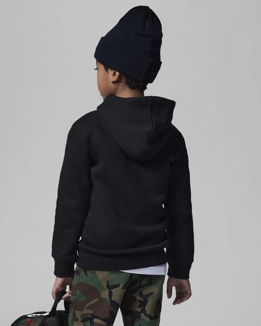 Nike Jordan Boys' Black/Gold Pullover Hoodie - Little Kids' Athletic Sweatshirt