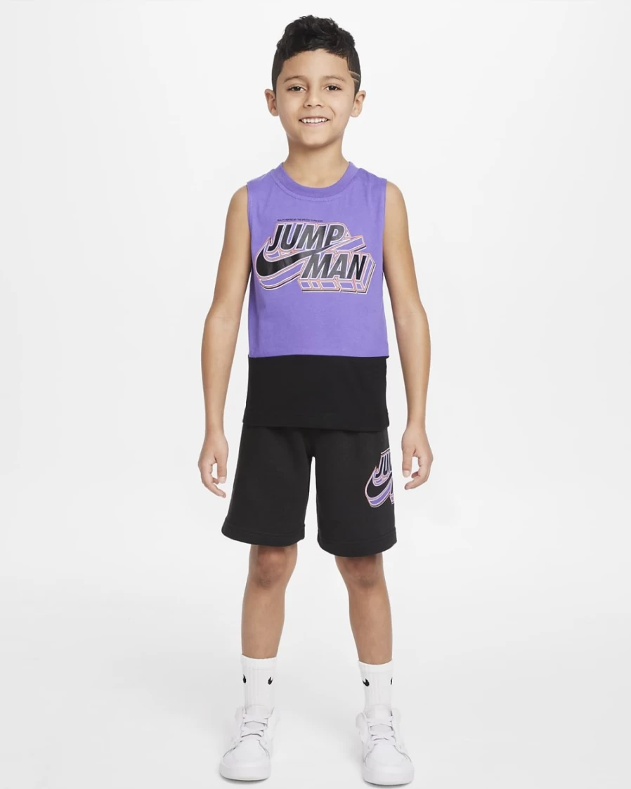 Nike Jordan Boys' Black Tank Top and Shorts Athletic Set
