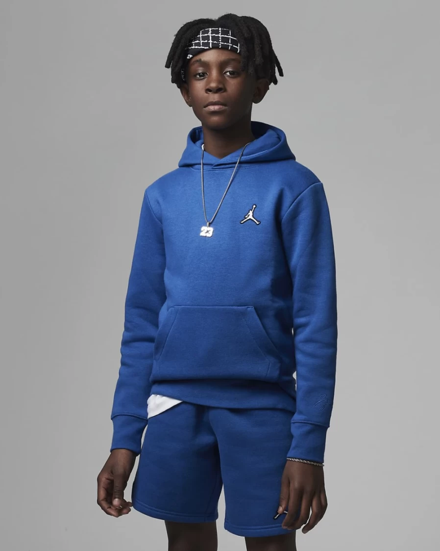 Nike Jordan True Blue Boys' Pullover Hoodie - Big Kids' Fleece Sweatshirt