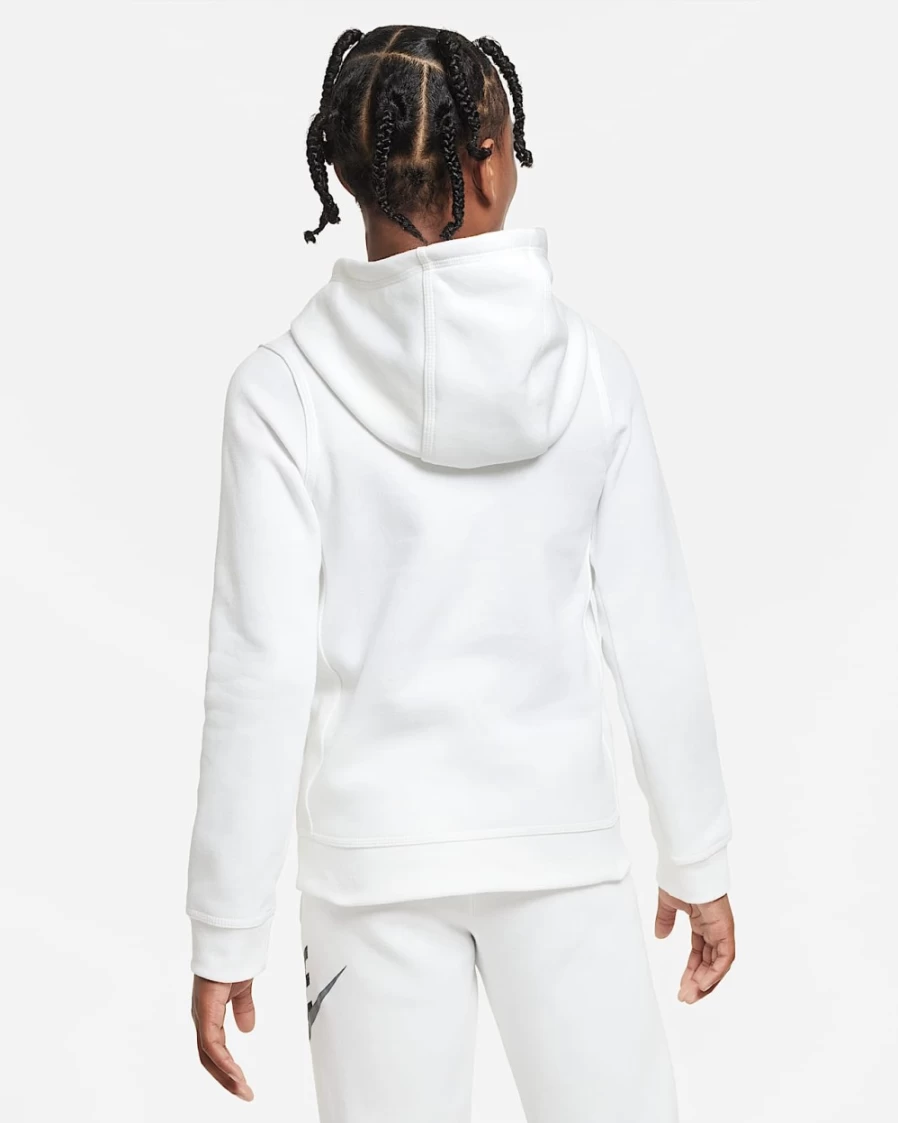 Nike Boys' Sportswear Club Fleece Pullover Hoodie - White, Smoke Grey, Black