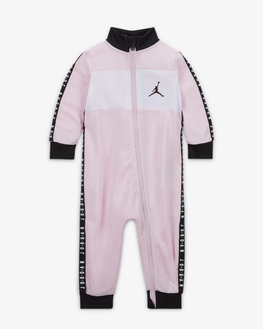 Nike Jordan Baby Boys (0-9M) Pink Foam Full-Zip Coverall Jumpsuit