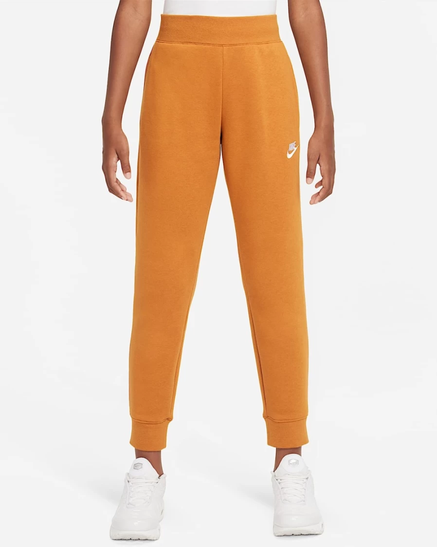 Nike Sportswear Club Fleece Pants for Girls - Desert Ochre/White Comfort Fit