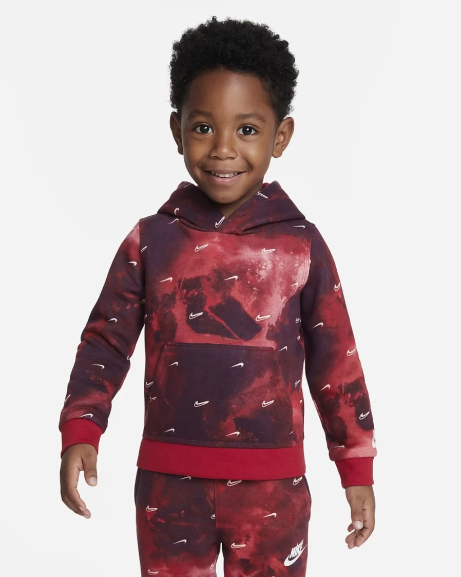 Nike Boys Gym Red Club Marble Fleece Pullover Hoodie Toddler Sweatshirt