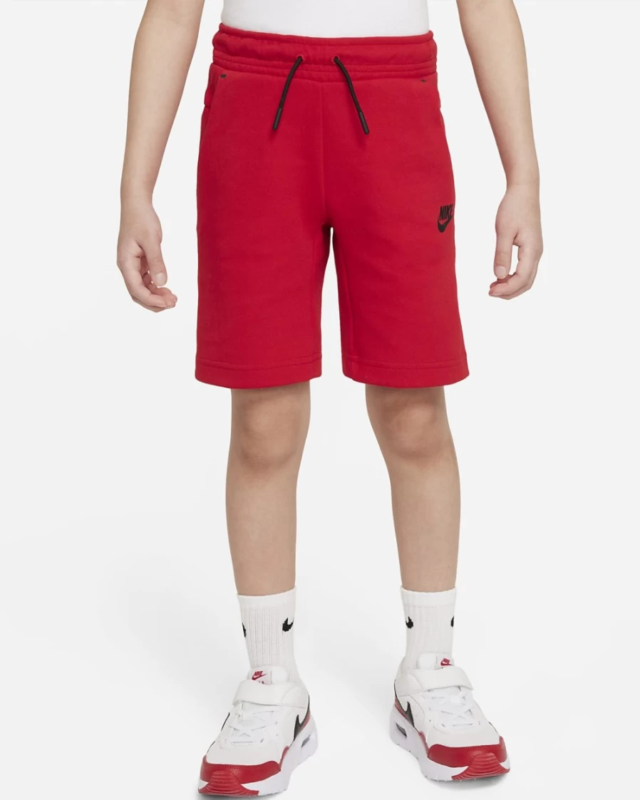 Nike Tech Fleece Boys' University Red Athletic Shorts for Active Kids