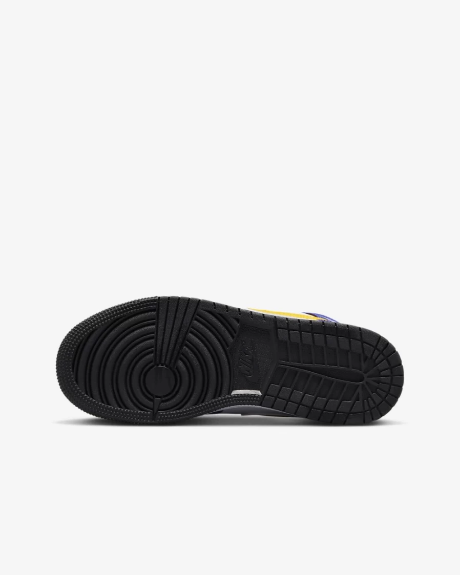 Nike Air Jordan 1 Mid Boys' Shoes - Dark Concord, White, Black, Taxi
