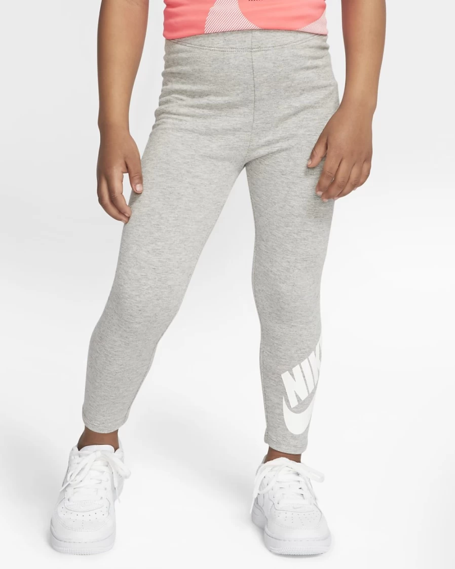 Nike Girls' Dark Grey Heather Sportswear Toddler Leggings
