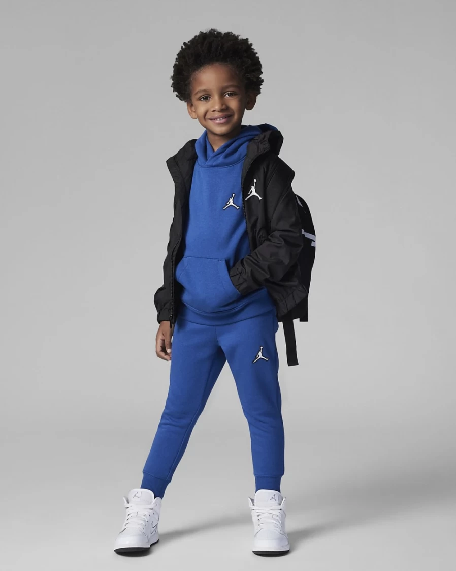 Nike Jordan True Blue Boys' Hoodie and Pants Set for Little Kids