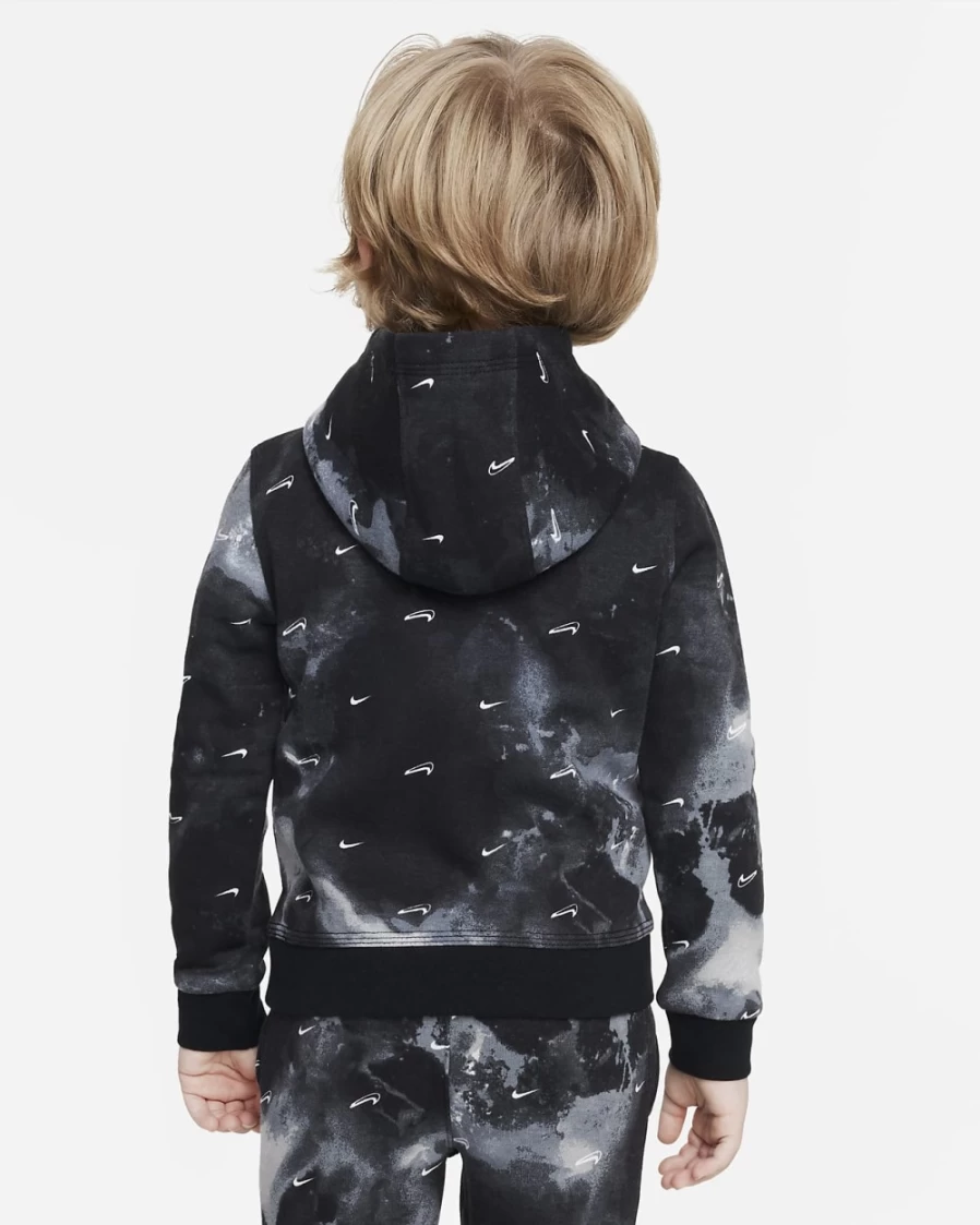 Nike Boys' Black Club Marble Fleece Pullover Hoodie - Sportswear Toddler Hooded Sweatshirt